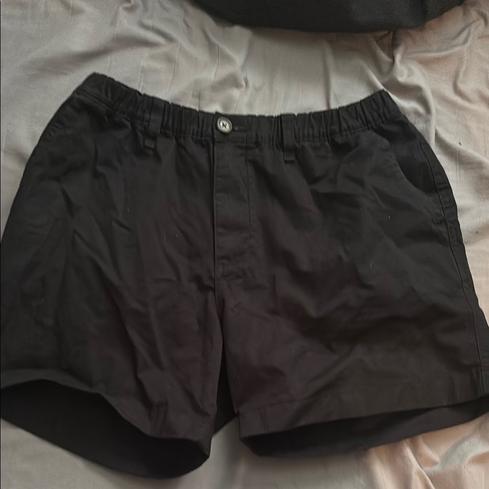 Chubbies Black Flat Front Shorts Relaxed Fit